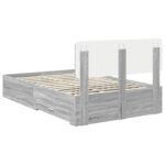 vidaXL Rám postele Sivý Sonoma 135 x 190 cm Kompozitné drevo – Obrázok 10