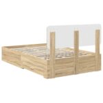vidaXL Rám postele Sonoma dub 120 x 200 cm Kompozitné drevo – Obrázok 10