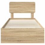 vidaXL Rám postele Sonoma dub 100 x 200 cm Kompozitné drevo – Obrázok 7