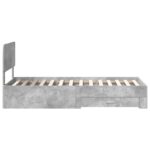 vidaXL Rám postele Betónová šedá 90 x 200 cm Kompozitné drevo – Obrázok 8