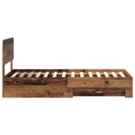 vidaXL Rám postele Staré drevo 90 x 190 cm Kompozitné drevo – Obrázok 8