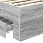 vidaXL Rám postele Sivý Sonoma 75 x 190 cm Kompozitné drevo – Obrázok 10