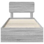 vidaXL Rám postele Sivý Sonoma 75 x 190 cm Kompozitné drevo – Obrázok 7