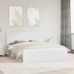 vidaXL Rám postele Biela 200 x 200 cm Masívne borovicové drevo
