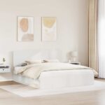 vidaXL Rám postele Biela 200 x 200 cm Masívne borovicové drevo – Obrázok 3