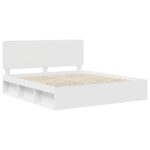 vidaXL Rám postele Biela 200 x 200 cm Masívne borovicové drevo – Obrázok 4