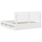 vidaXL Rám postele Biela 200 x 200 cm Masívne borovicové drevo – Obrázok 9