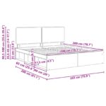 vidaXL Rám postele Dymová dub 200 x 200 cm Masívne borovicové drevo – Obrázok 13