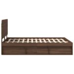 vidaXL Rám postele Hnedý dub 140 x 200 cm Masívne borovicové drevo – Obrázok 8