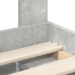 vidaXL Rám postele Betónová šedá 90 x 190 cm Masívne borovicové drevo – Obrázok 10