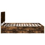 vidaXL Rám postele Dymová dub 160 x 200 cm Inžinierske drevo – Obrázok 9