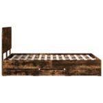vidaXL Rám postele Dymová dub 135 x 190 cm Inžinierske drevo – Obrázok 9