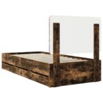 vidaXL Rám postele Dymová dub 90 x 190 cm Inžinierske drevo – Obrázok 10