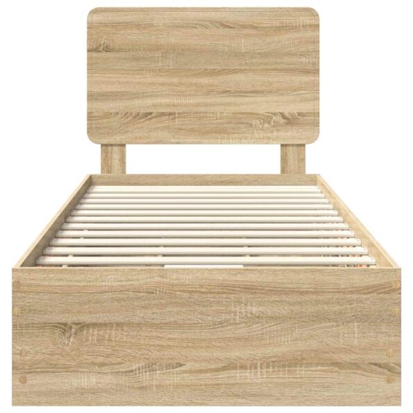 vidaXL Rám postele Sonoma dub 75 x 190 cm Inžinierske drevo – Obrázok 8