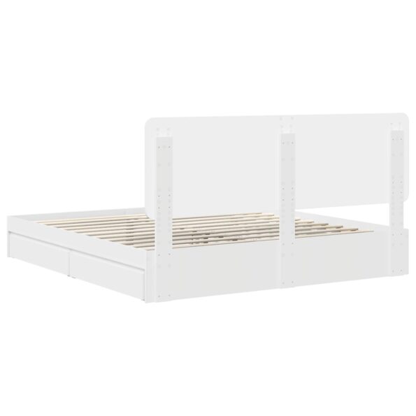 vidaXL Úložná posteľ so zásuvkou Biela 180 x 200 cm Kompozitné drevo – Obrázok 10