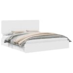 vidaXL Úložná posteľ so zásuvkou Biela 180 x 200 cm Kompozitné drevo – Obrázok 2