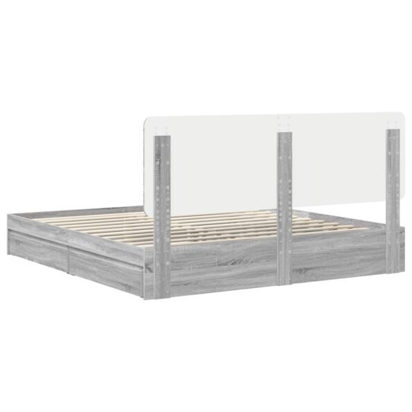 vidaXL Úložná posteľ Sivý Sonoma 180 x 200 cm Kompozitné drevo – Obrázok 10