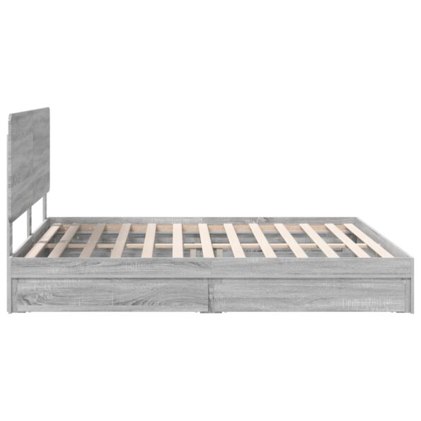 vidaXL Úložná posteľ Sivý Sonoma 180 x 200 cm Kompozitné drevo – Obrázok 9