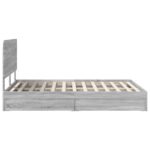 vidaXL Úložná posteľ Sivý Sonoma 160 x 200 cm Kompozitné drevo – Obrázok 9