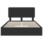 vidaXL Rám postele so zásuvkou Čierna 150 x 200 cm Kompozitné drevo – Obrázok 8