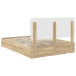 vidaXL Úložná posteľ Sonoma dub 150 x 200 cm Kompozitné drevo – Obrázok 10