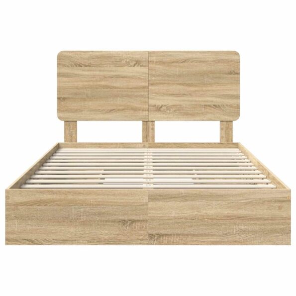 vidaXL Úložná posteľ Sonoma dub 150 x 200 cm Kompozitné drevo – Obrázok 8