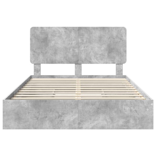 vidaXL Úložná posteľ Betónová šedá 150 x 200 cm Kompozitné drevo – Obrázok 8