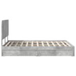 vidaXL Úložná posteľ Betónová šedá 150 x 200 cm Kompozitné drevo – Obrázok 9