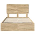 vidaXL Úložná posteľ Sonoma dub 135 x 190 cm Kompozitné drevo – Obrázok 8