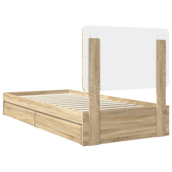 vidaXL Úložná posteľ Sonoma dub 100 x 200 cm Kompozitné drevo – Obrázok 10