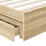 vidaXL Úložná posteľ Sonoma dub 100 x 200 cm Kompozitné drevo – Obrázok 11