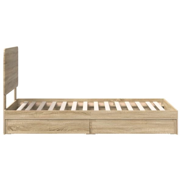 vidaXL Úložná posteľ Sonoma dub 100 x 200 cm Kompozitné drevo – Obrázok 9