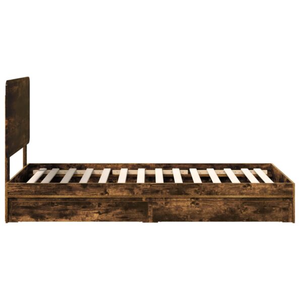 vidaXL Rám postele Dymová dub 100 x 200 cm Kompozitné drevo – Obrázok 9