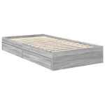 vidaXL Úložná posteľ Sivý Sonoma 100 x 200 cm Kompozitné drevo – Obrázok 6