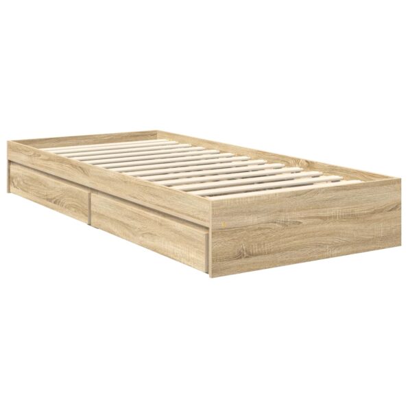 vidaXL Úložná posteľ Sonoma dub 90 x 200 cm Kompozitné drevo – Obrázok 6