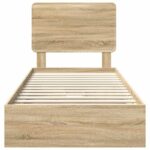 vidaXL Úložná posteľ Sonoma dub 90 x 200 cm Kompozitné drevo – Obrázok 8