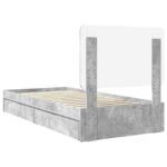 vidaXL Úložná posteľ Betónová šedá 75 x 190 cm Kompozitné drevo – Obrázok 10