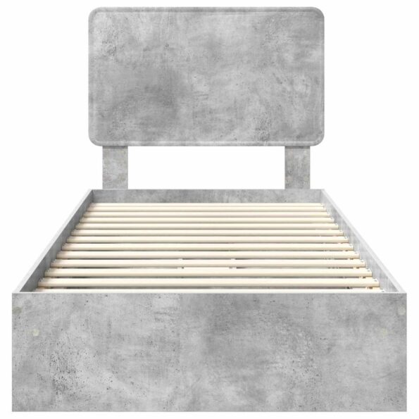 vidaXL Úložná posteľ Betónová šedá 75 x 190 cm Kompozitné drevo – Obrázok 8