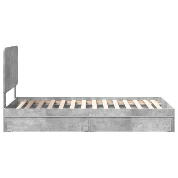 vidaXL Úložná posteľ Betónová šedá 75 x 190 cm Kompozitné drevo – Obrázok 9