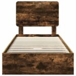 vidaXL Úložná posteľ Dymová dub 75 x 190 cm Kompozitné drevo – Obrázok 8