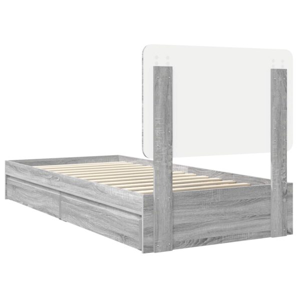 vidaXL Úložná posteľ Sivý Sonoma 75 x 190 cm Kompozitné drevo – Obrázok 10