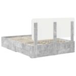 vidaXL Rám postele Betónová šedá 160 x 200 cm Kompozitné drevo – Obrázok 10
