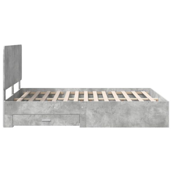 vidaXL Rám postele Betónová šedá 160 x 200 cm Kompozitné drevo – Obrázok 9