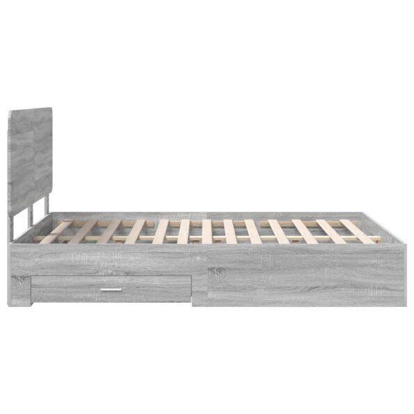 vidaXL Rám postele Sivý Sonoma 160 x 200 cm Kompozitné drevo – Obrázok 9