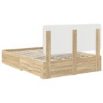 vidaXL Rám postele Sonoma dub 150 x 200 cm Kompozitné drevo – Obrázok 10