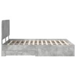 vidaXL Rám postele Betónová šedá 140 x 200 cm Kompozitné drevo – Obrázok 9