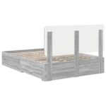 vidaXL Rám postele Sivý Sonoma 140 x 200 cm Kompozitné drevo – Obrázok 10