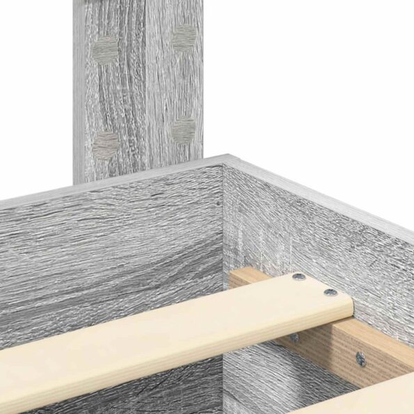 vidaXL Rám postele Sivý Sonoma 135 x 190 cm Kompozitné drevo – Obrázok 11