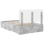 vidaXL Rám postele Betónová šedá 120 x 200 cm Kompozitné drevo – Obrázok 10