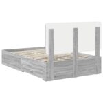 vidaXL Rám postele Sivý Sonoma 120 x 200 cm Kompozitné drevo – Obrázok 10